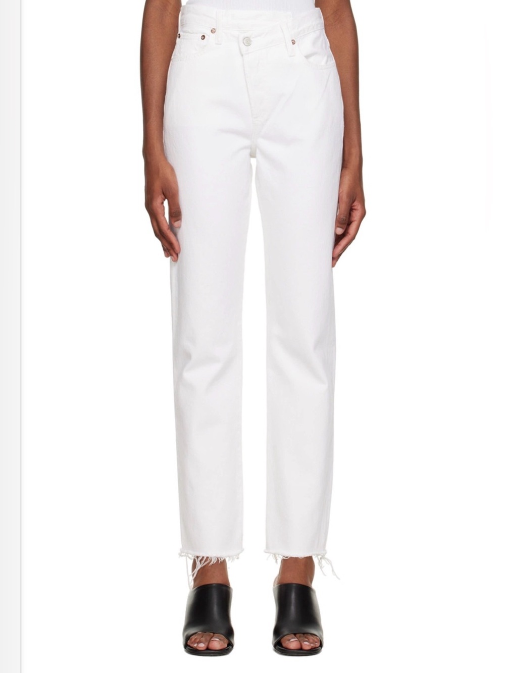 Agolde White Crossover Straight Jeans 26 / S